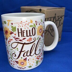 Hello Fall Coffee Cup Mug Primitives By Kathy Large